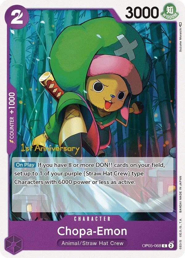 Awakening of the New Era 영어판 Chopa-Emon OP05-068 · 기념 대회 카드 앞면