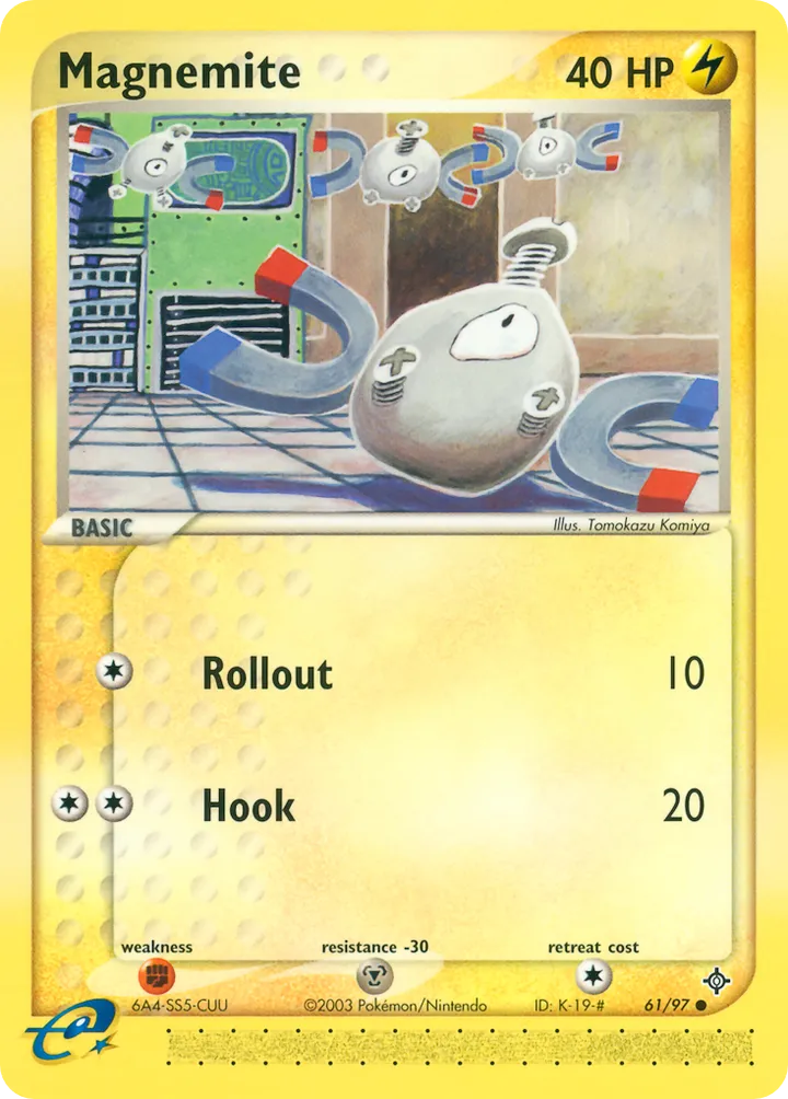 EX Dragon 영어판 Magnemite 61 카드 앞면