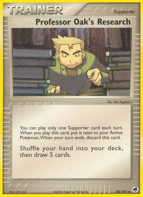 EX Dragon Frontiers 영어판 Professor Oak's Research 80 카드 앞면