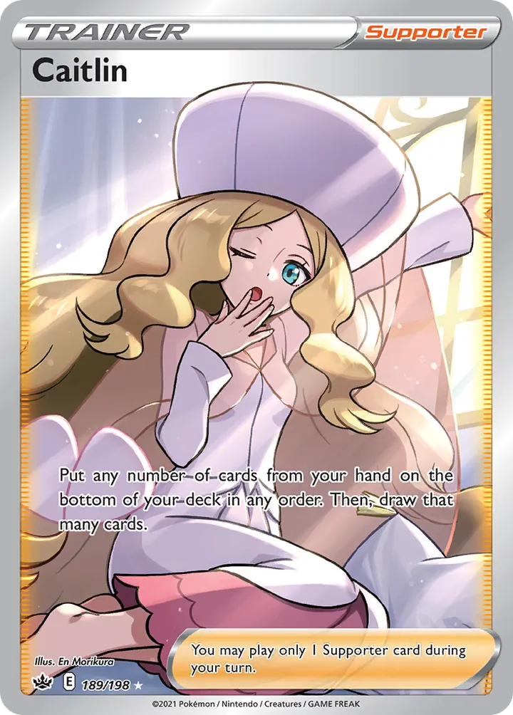 Sword & Shield—Chilling Reign 영어판 Caitlin 189 카드 앞면