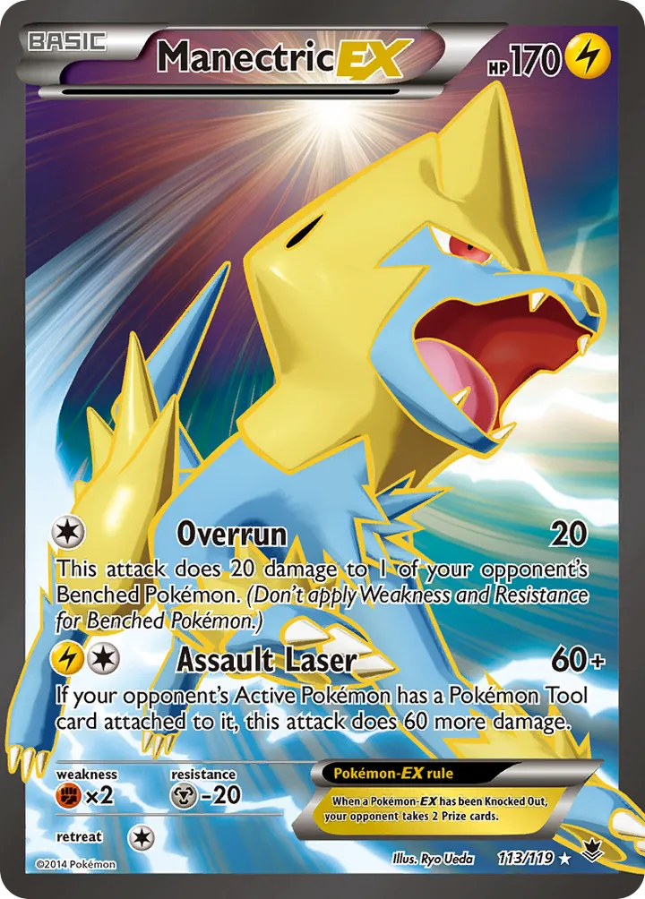 XY—Phantom Forces 영어판 Manectric-EX 113 카드 앞면