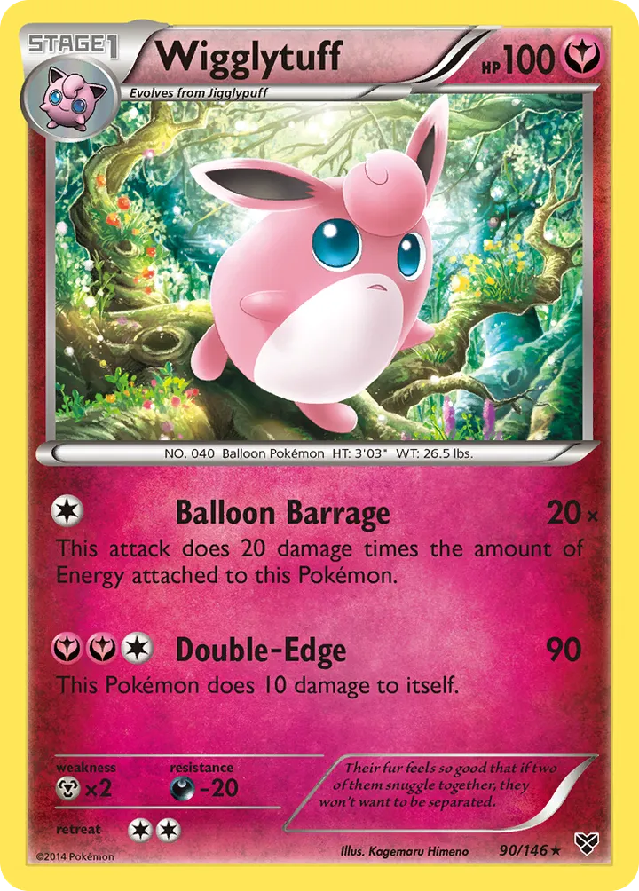 XY 英語版 Wigglytuff 90 カード表面