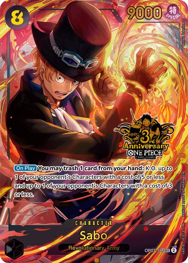 500 Years in the Future 영어판 Sabo OP07-118 · 패럴렐 3 카드 앞면