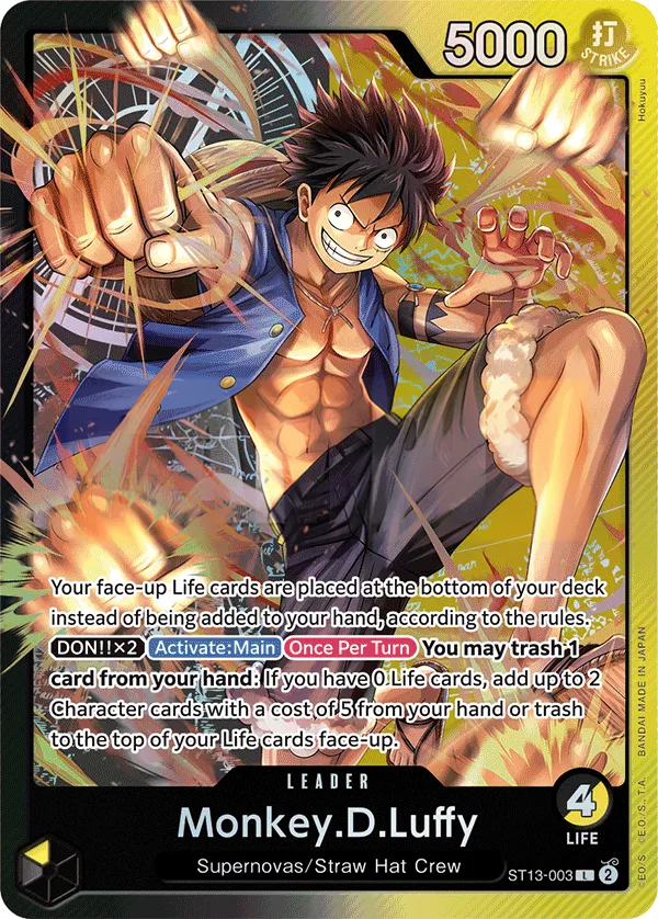 The Three Brothers 영어판 Monkey.D.Luffy ST13-003 카드 앞면