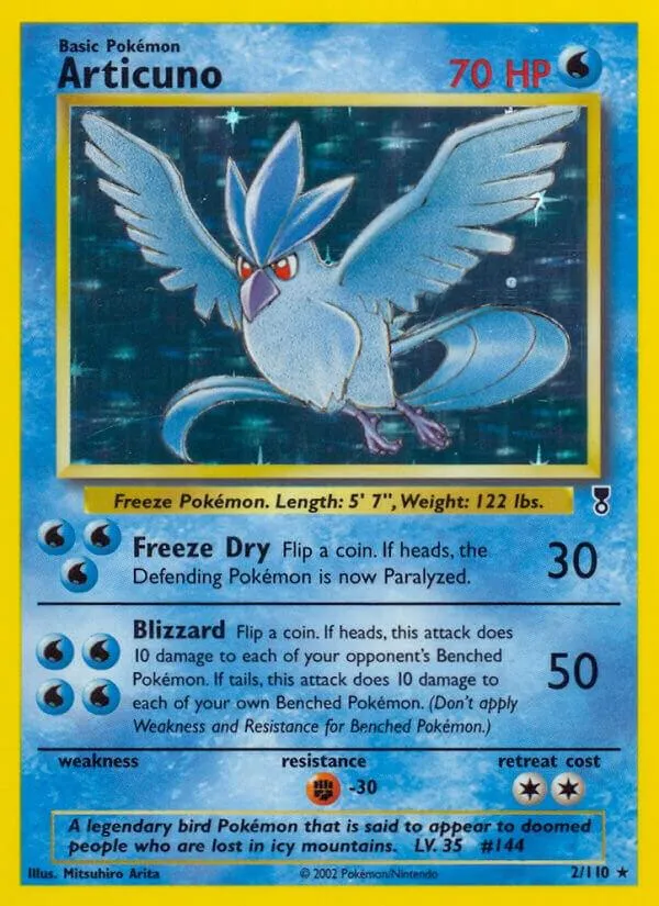 Legendary Collection 영어판 Articuno 2 카드 앞면