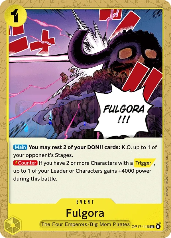The World's Strongest Warriors 英語版 Fulgora OP17-116 カード表面