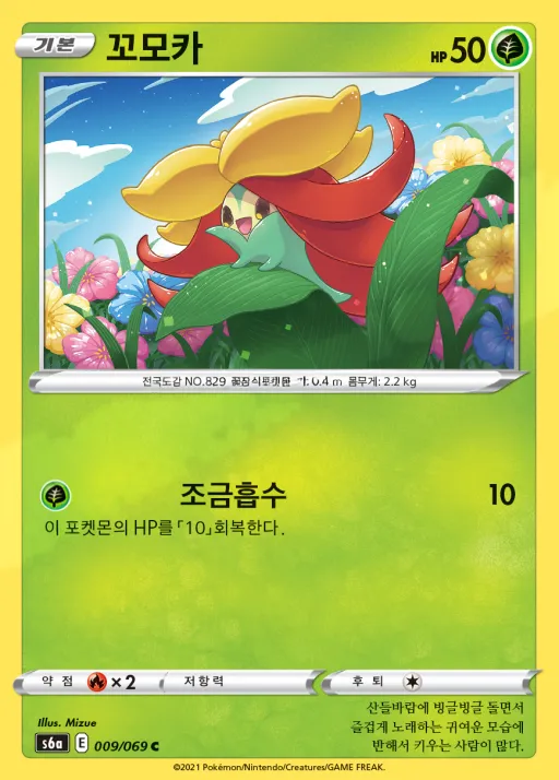 Front of 꼬모카 9, 이브이 히어로즈 Korean