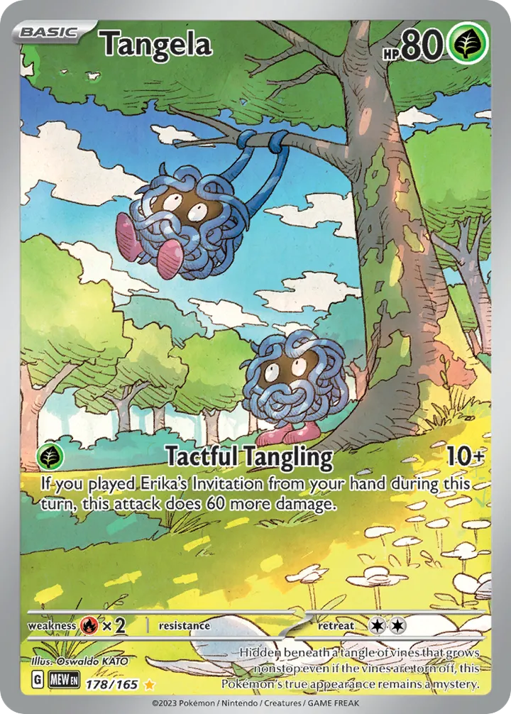 Scarlet & Violet—151 영어판 Tangela 178 카드 앞면