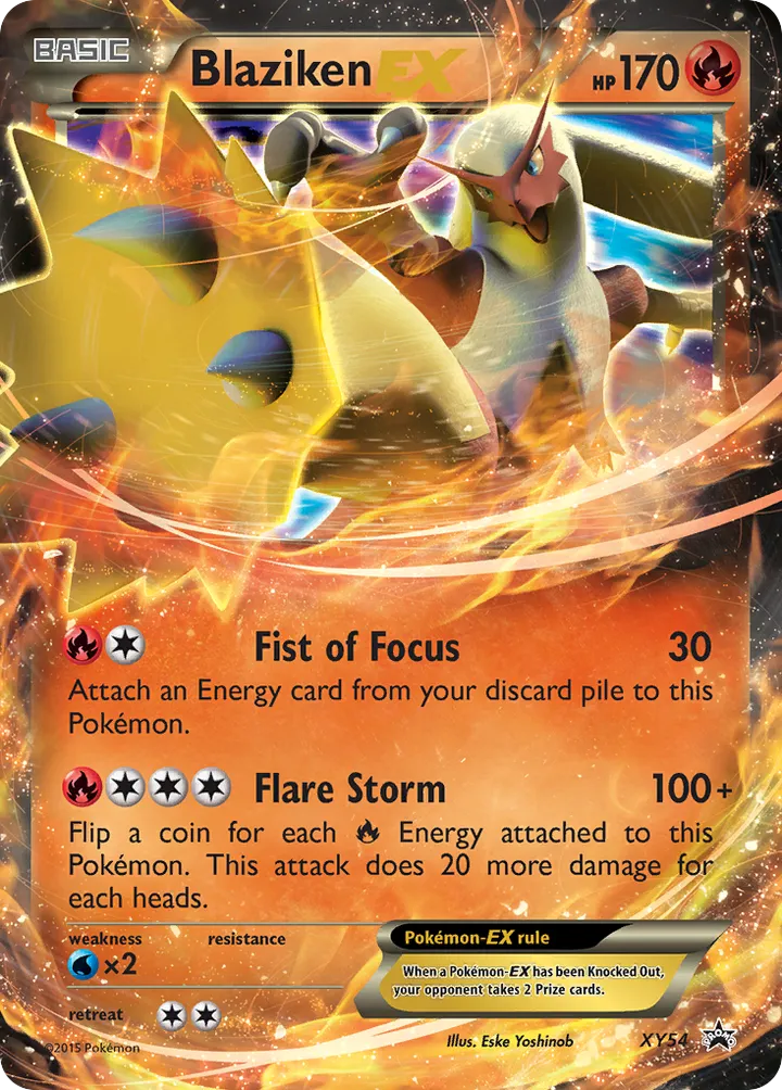 XY Black Star Promos 英語版 Blaziken-EX XY54 カード表面