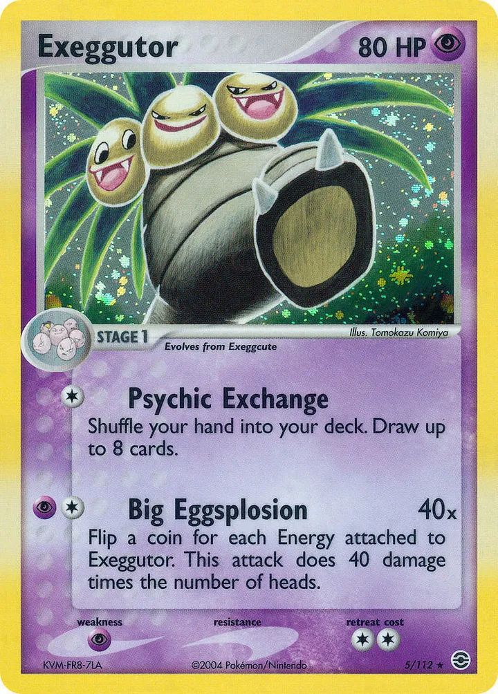 EX FireRed & LeafGreen 영어판 Exeggutor 5 카드 앞면
