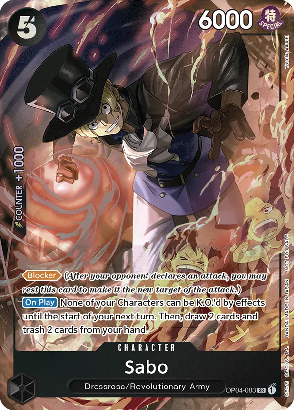 Kingdoms of Intrigue 英語版 Sabo OP04-083 · パラレル 3 カード表面