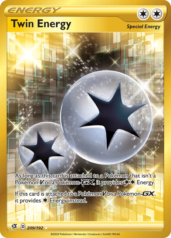 Sword & Shield—Rebel Clash 英語版 Twin Energy 209 カード表面