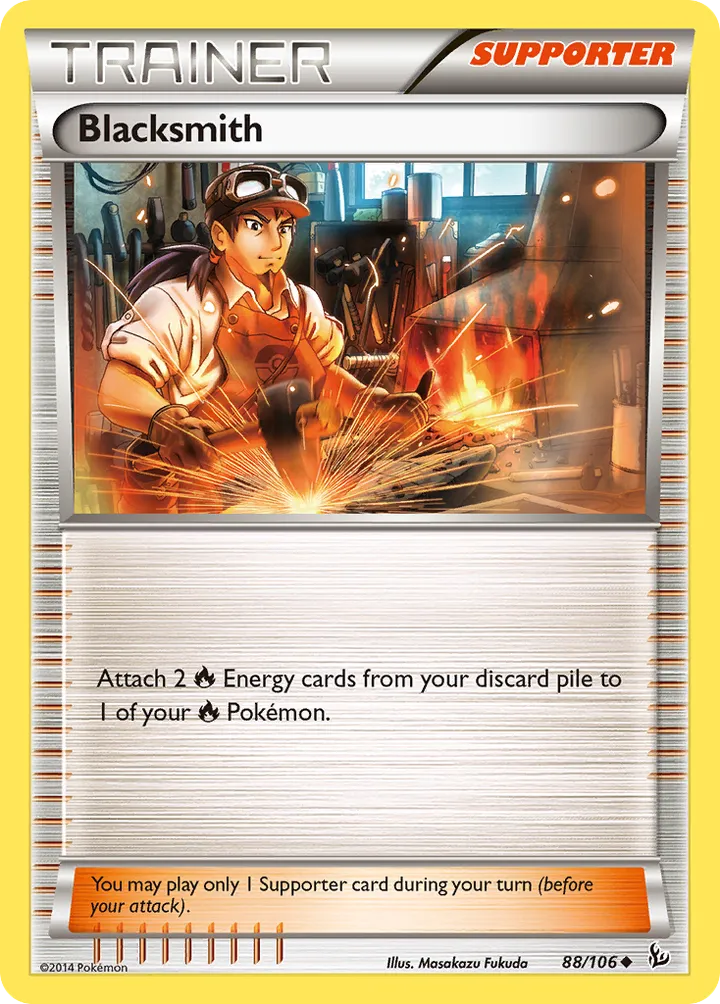 XY—Flashfire 英語版 Blacksmith 88 カード表面