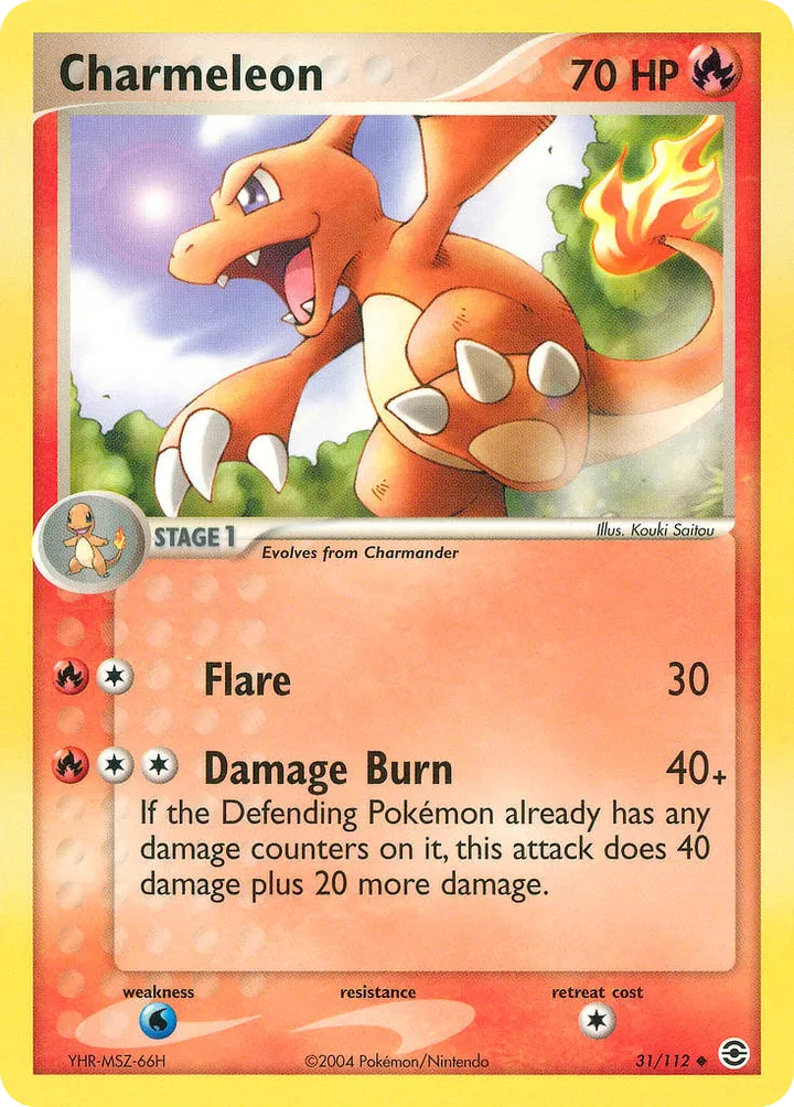 EX FireRed & LeafGreen 영어판 Charmeleon 31 카드 앞면