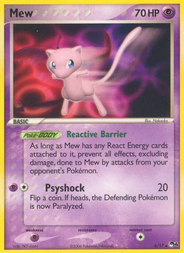 POP Series 4 英語版 Mew 4 カード表面
