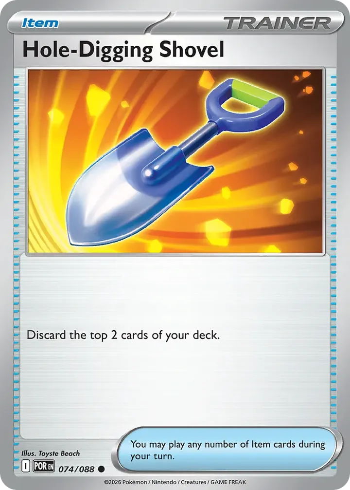 Mega Evolution—Perfect Order 영어판 Hole-Digging Shovel 74 카드 앞면