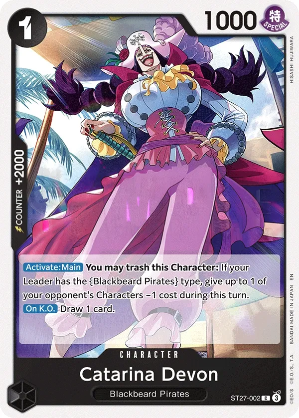 BLACK Marshall.D.Teach 영어판 Catarina Devon ST27-002 카드 앞면