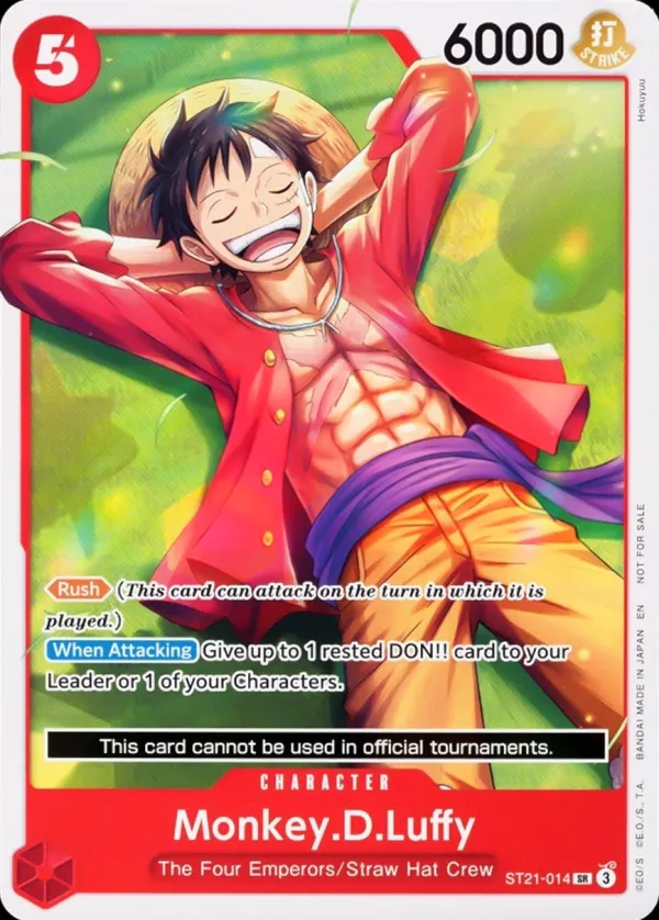 Front of Monkey.D.Luffy ST21-014 · Demo Deck, GEAR5 English