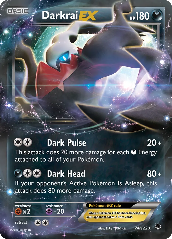 XY—BREAKpoint 영어판 Darkrai-EX 74 카드 앞면