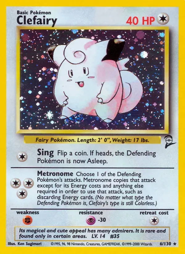 Base Set 2 英語版 Clefairy 6 カード表面