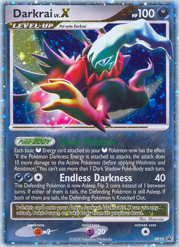 DP Black Star Promos 영어판 Darkrai LV.X DP19 카드 앞면