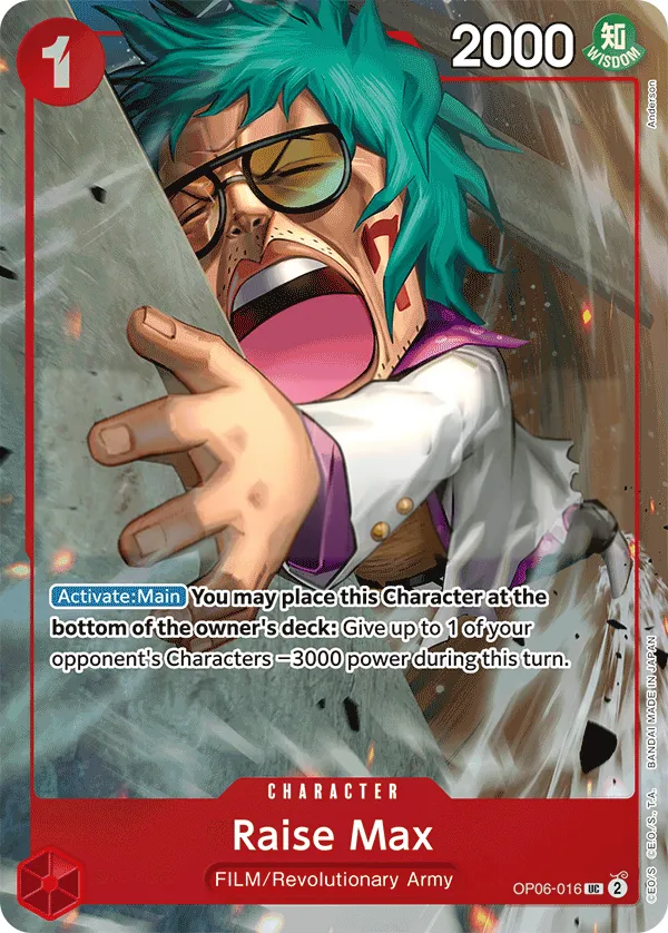 Wings of the Captain 英語版 Raise Max OP06-016 · パラレル カード表面