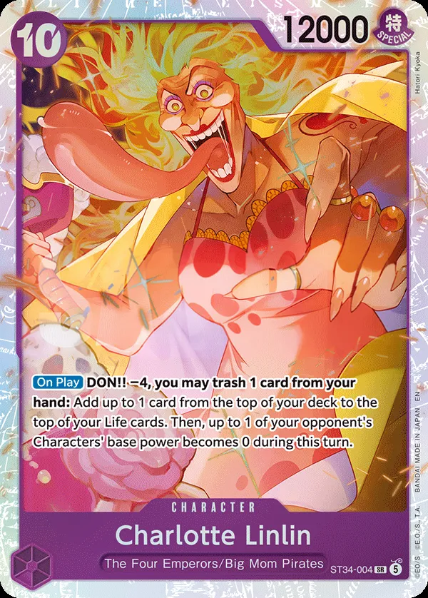 PURPLE Charlotte Katakuri 英語版 Charlotte Linlin ST34-004 カード表面