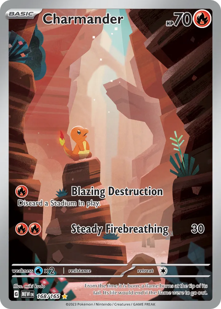 Front of Charmander 168, Scarlet & Violet—151 English