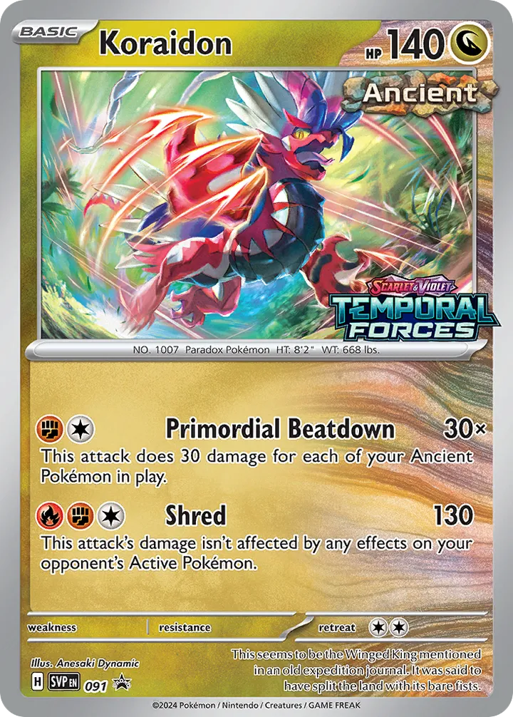SVP Black Star Promos 英語版 Koraidon 91 カード表面