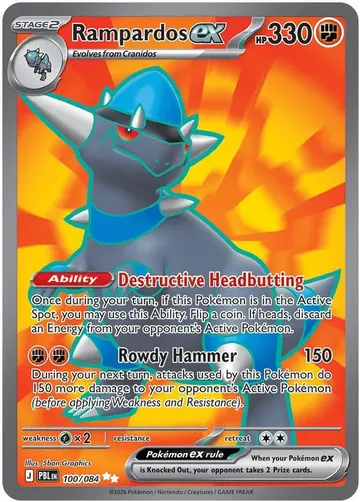 Rampardos ex 100 $2.41
