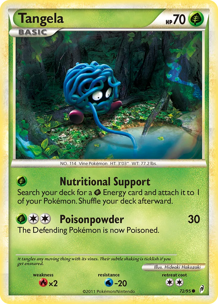 Pokémon TCG: Call of Legends 영어판 Tangela 72 카드 앞면