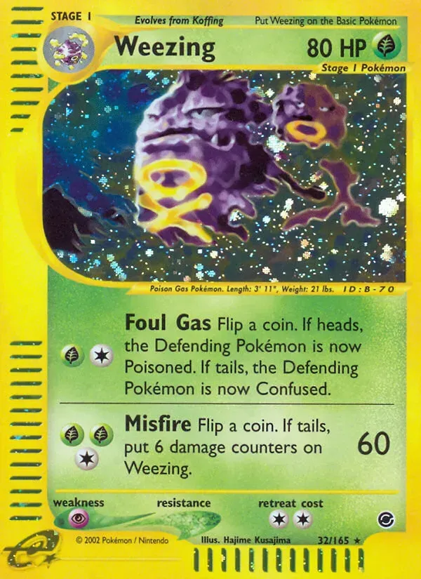 Expedition Base Set 英語版 Weezing 32 カード表面