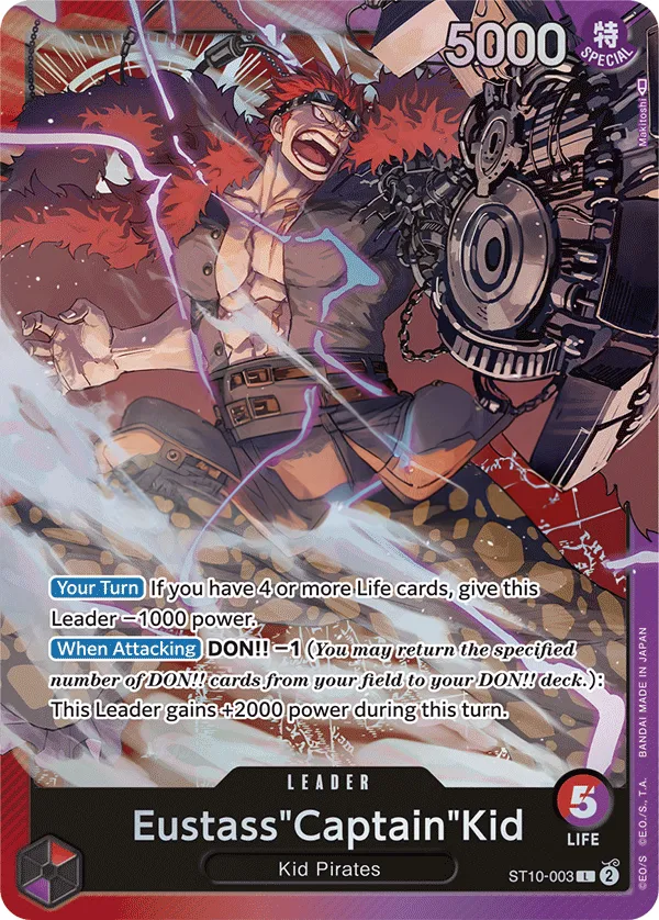 The Three Captains 영어판 Eustass"Captain"Kid ST10-003 카드 앞면
