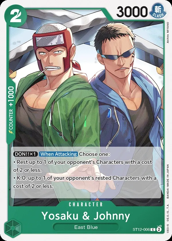 Zoro and Sanji 英語版 Yosaku & Johnny ST12-006 カード表面