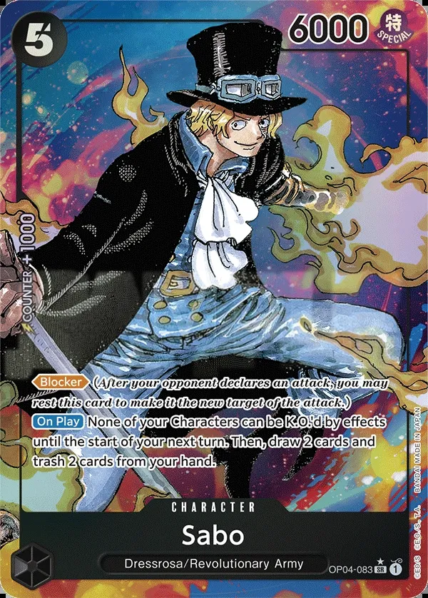 Kingdoms of Intrigue 英語版 Sabo OP04-083 · パラレル カード表面
