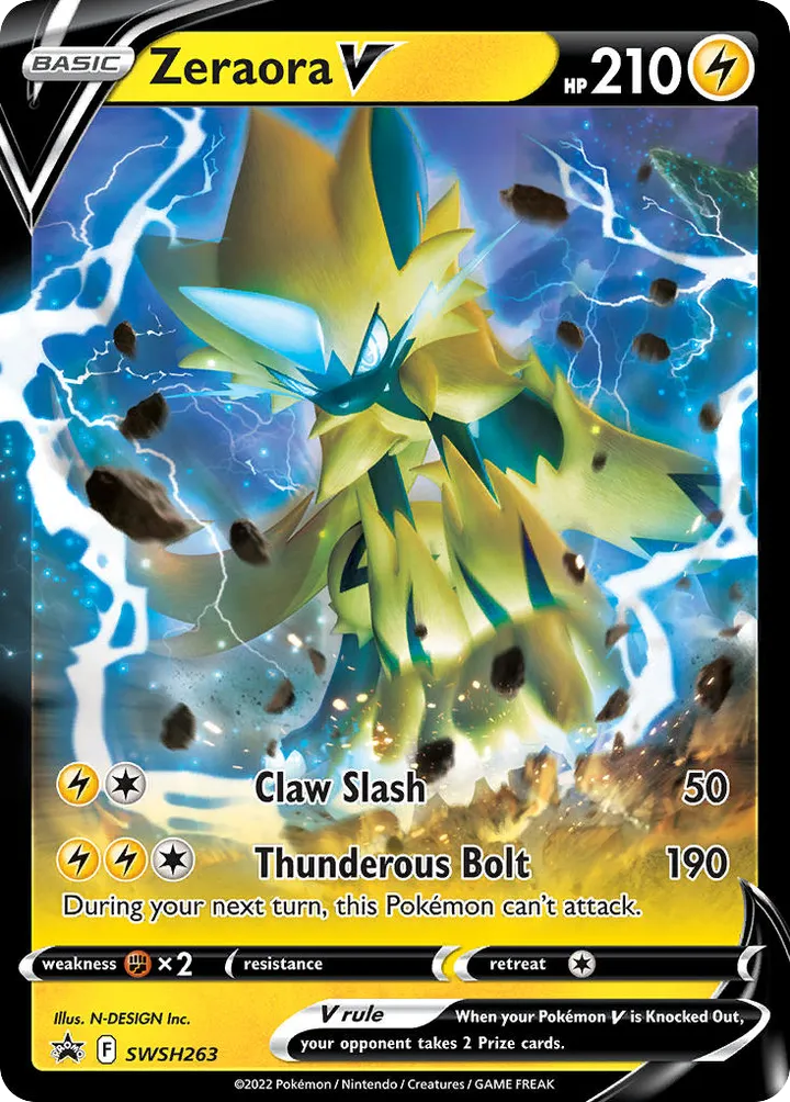SWSH Black Star Promos 英語版 Zeraora V SWSH263 カード表面