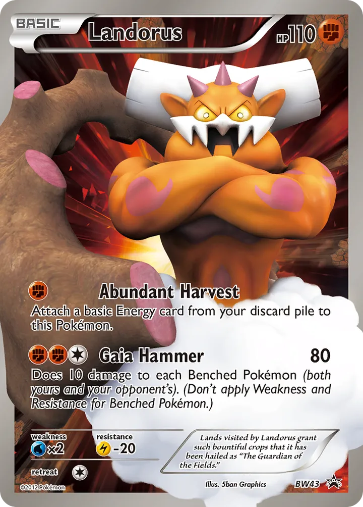 BW Black Star Promos 英語版 Landorus BW43 カード表面
