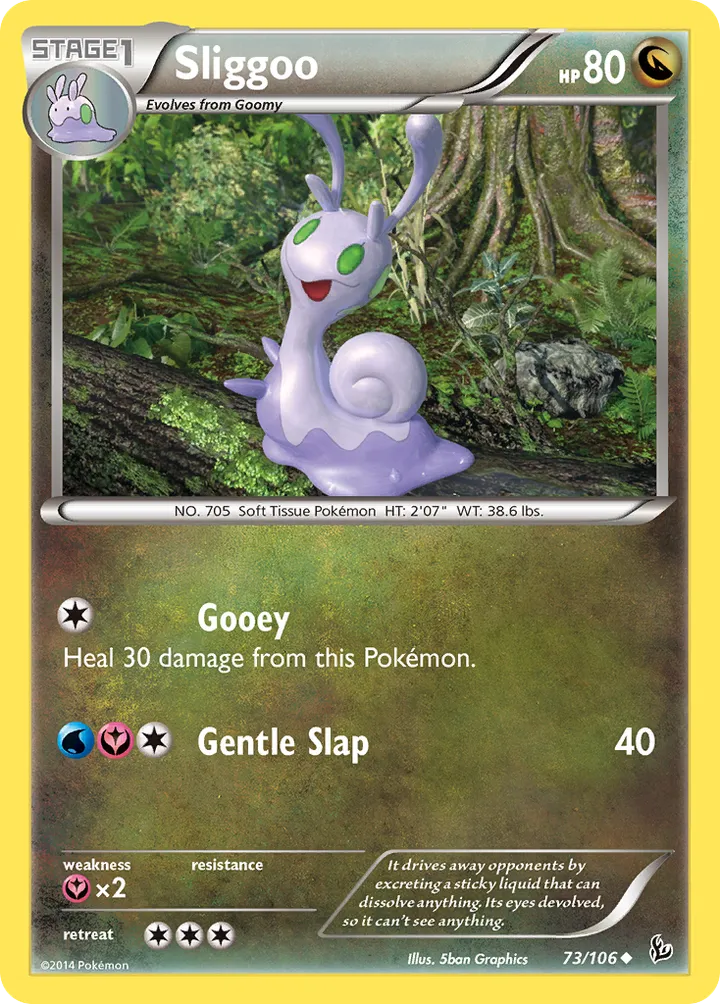XY—Flashfire 英語版 Sliggoo 73 カード表面