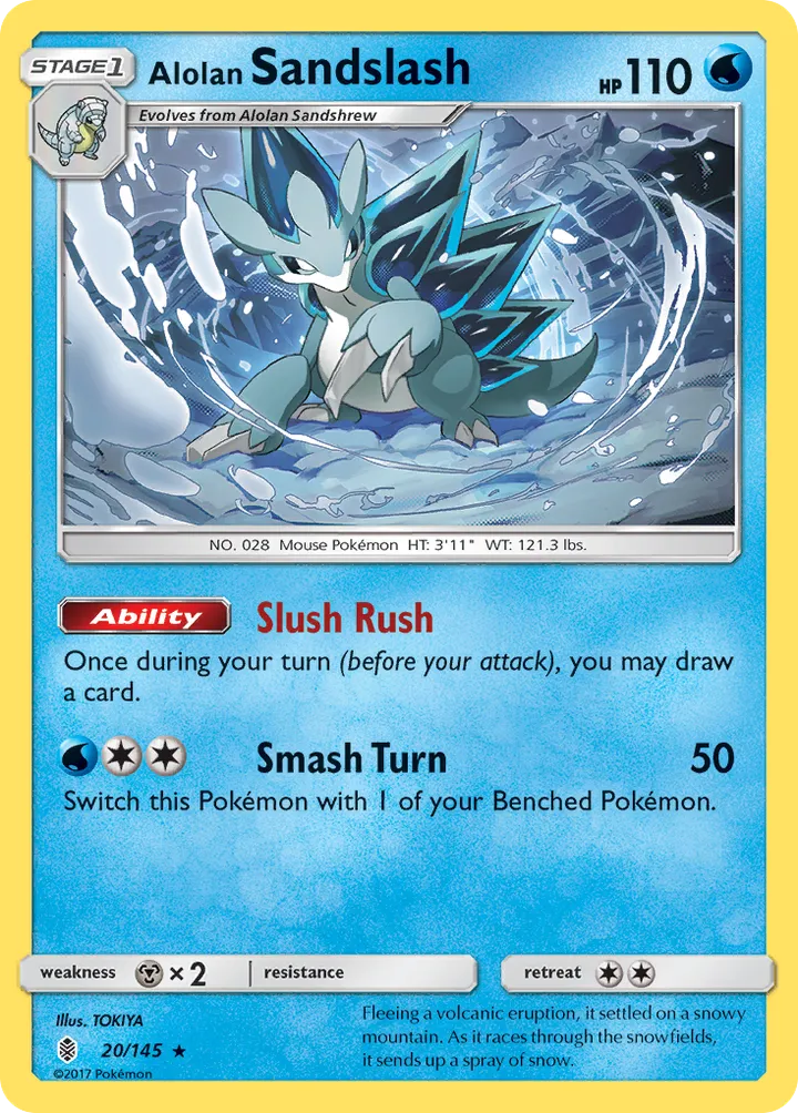 Sun & Moon—Guardians Rising 영어판 Alolan Sandslash 20 카드 앞면