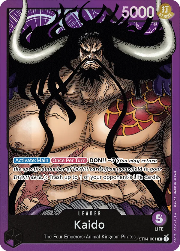 Front of Kaido ST04-001, Animal Kingdom Pirates English