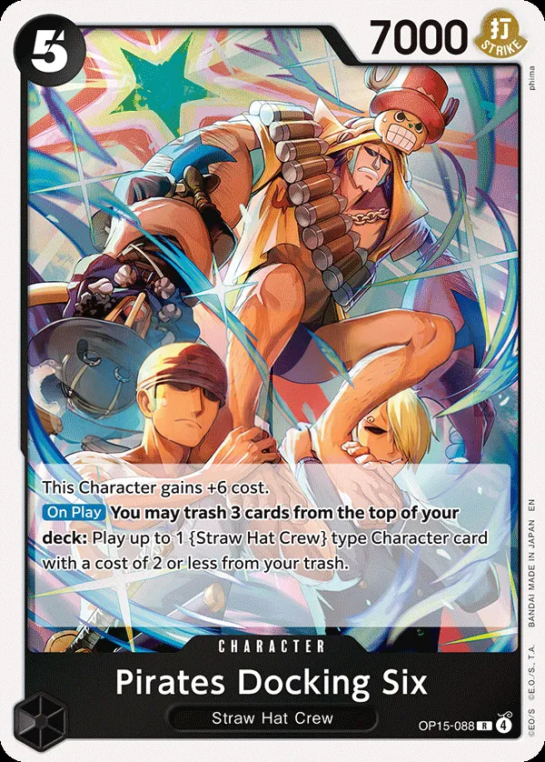 Adventure on Kami's Island 영어판 Pirates Docking Six OP15-088 카드 앞면