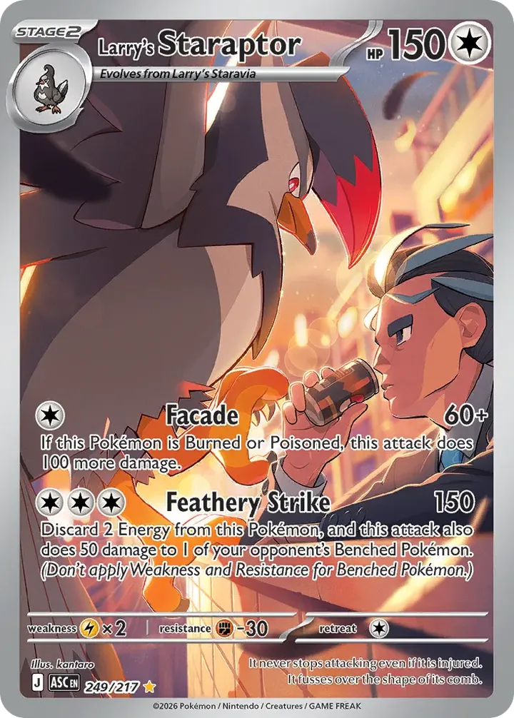 Mega Evolution—Ascended Heroes 영어판 Larry's Staraptor 249 카드 앞면