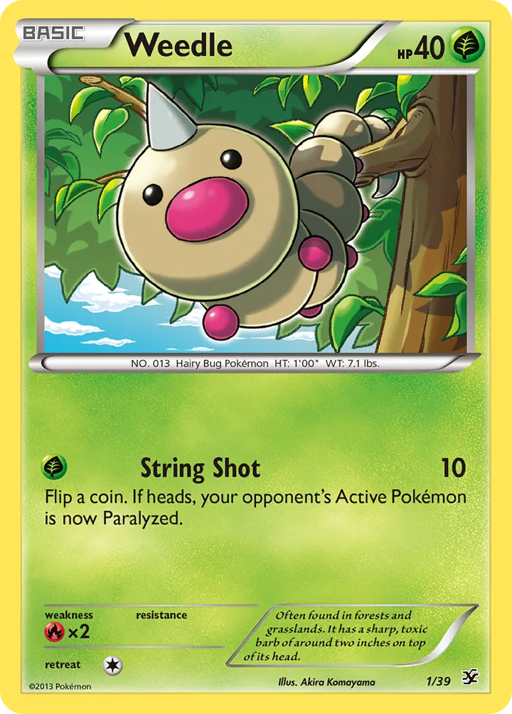 Kalos Starter Set 영어판 Weedle 1 카드 앞면