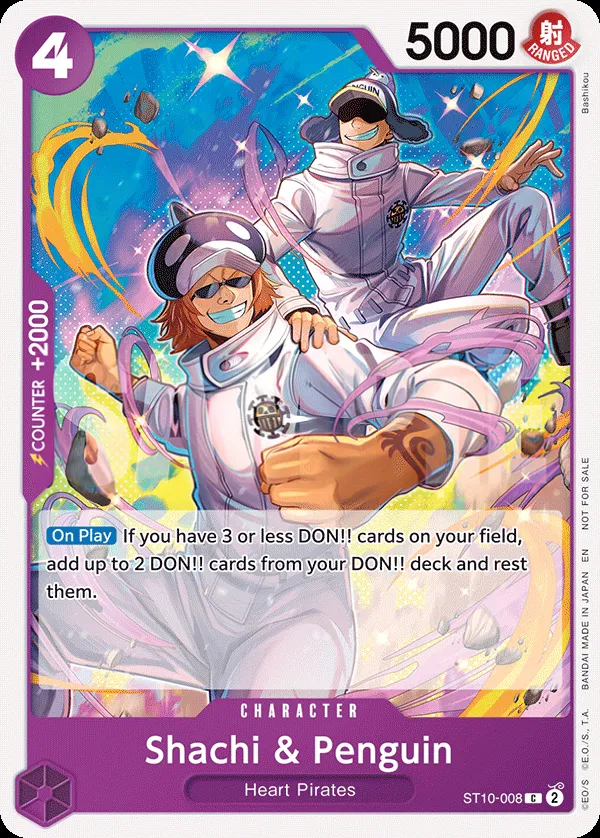 The Three Captains 영어판 Shachi & Penguin ST10-008 · 패럴렐 카드 앞면