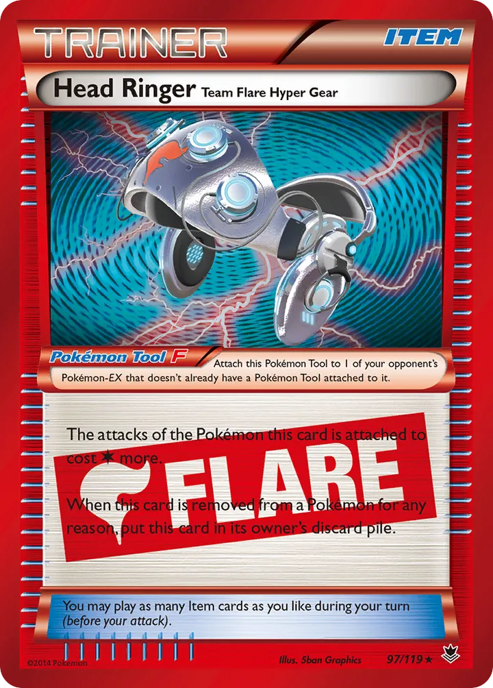 XY—Phantom Forces 영어판 Head Ringer Team Flare Hyper Gear 97 카드 앞면