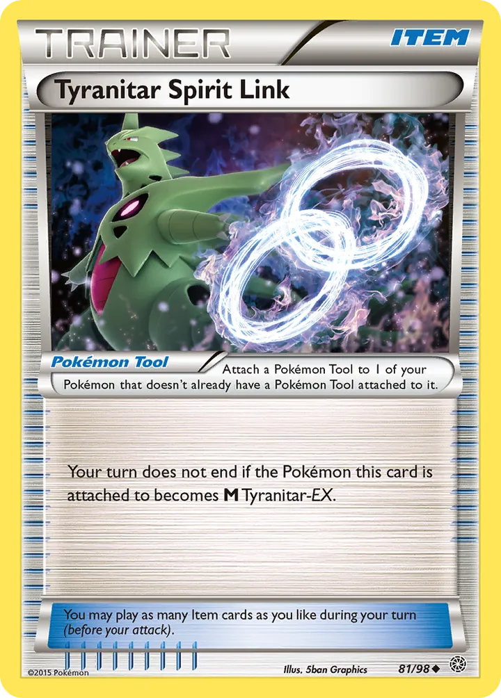 Front of Tyranitar Spirit Link 81, XY—Ancient Origins English