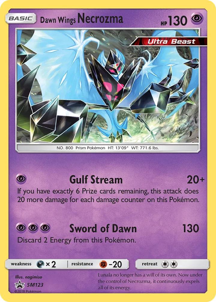 SM Black Star Promos 英語版 Dawn Wings Necrozma SM123 カード表面