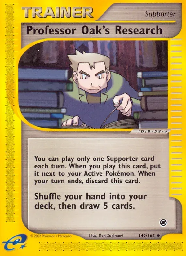 Expedition Base Set 영어판 Professor Oak's Research 149 카드 앞면