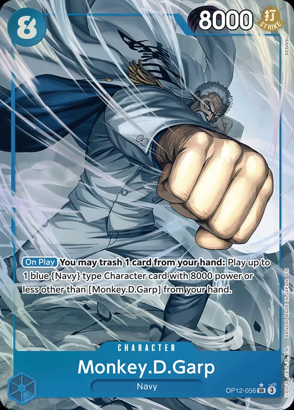 Legacy of the Master 영어판 Monkey.D.Garp OP12-056 · 패럴렐 카드 앞면