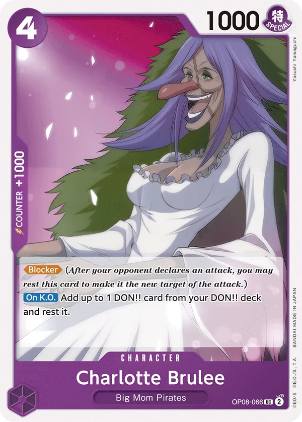 Front of Charlotte Brulee OP08-066, Two Legends English